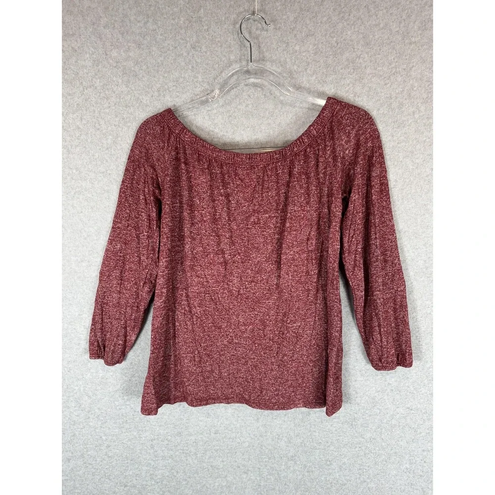 Hollister Sweater Womens Medium Off Shoulder Pullover Long Sleeve Soft Stretch